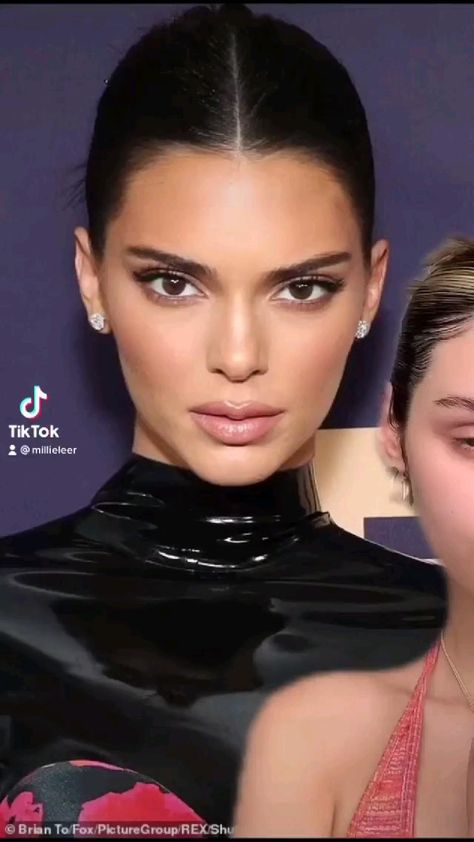 Kendall Jenner Eyes, Kendall Jenner Eyebrows, Kendall Jenner Makeup Tutorial, Stile Kendall Jenner, Kendall Jenner Makeup, Face Contouring Makeup, Jenner Makeup, Face Makeup Tips, Models Makeup