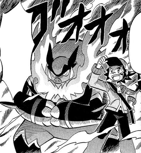 Pokemon Manga Panels, Pokemon Manga Icon, Emboar Pokemon, Pokémon Manga, Pokemon Adventures, Old Pokemon, Anime Knight, Pokemon Adventures Manga, Wild Pokemon