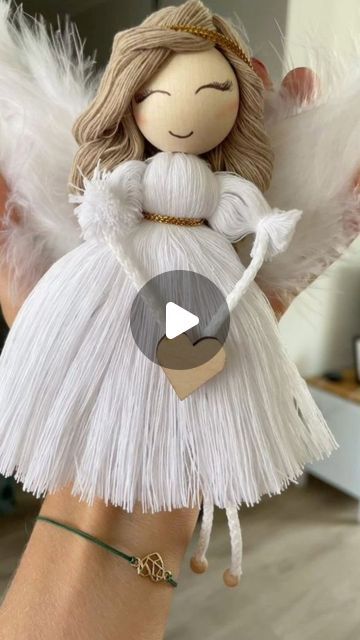 Macrame Angels, Christmas Angel Doll, Macrame Angel, Angel Doll, October 20, Diy Doll, Christmas Angels, Christmas Ideas, Macrame