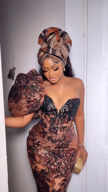 Robe Dote, Nigerian Traditional Dresses, Owambe Styles, Nigerian Dress, African Traditional Wedding Dress, Nigerian Lace Styles Dress, Nigerian Lace Styles, African Fabric Dress, Chic Dress Classy