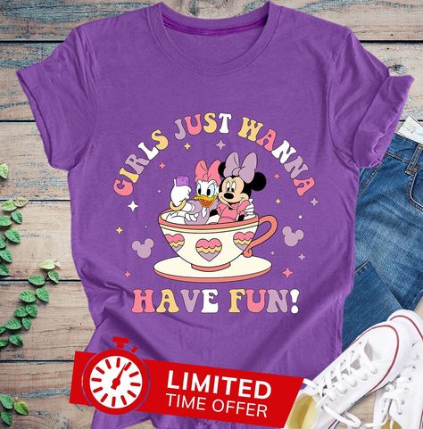 Minnie And Daisy Disney Girl Shirt Girls Just Wanna Have Fun, Disney Besties Shirt, Best Friends Gift Shirt For Women, Disney Girls Trip Tee Girls Trip Disney Shirts, Disney Girls Trip, Disney Besties, Daisy Disney, Minnie And Daisy, Girls Disney Shirts, Girls Just Wanna Have Fun, Girls Trip Shirts, Travel Tees