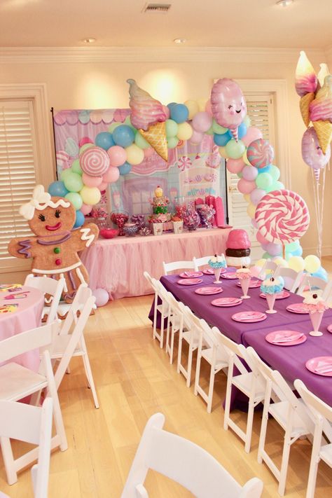 Candyland Pastel Theme Party, Candy Land Birthday Party Ideas 1st, Candy Theme Birthday Party Decorations, Pastel Candyland Birthday Party, Candyland Birthday Party Decorations, Candyland First Birthday, Candyland Princess, Candyland Birthday Party Ideas, Candyland Party Theme