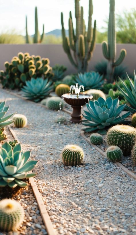 23 Drought Tolerant Landscape Front Yard Ideas Front Yard Landscaping Ideas With Rocks, Desert Garden Landscaping, Arizona Backyard Ideas, Drought Tolerant Landscape Front Yard, Landscape Front Yard, Desert Landscape Design, Front Yard Ideas, Arizona Backyard, Bermuda Grass