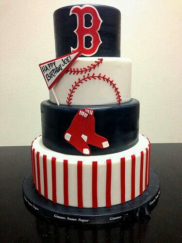 Boston Red Socks Red Sox Birthday Cake, Red Sox Birthday Party, Boston Red Sox Cake, Red Sox Party, Red Sox Cake, Baseball Cakes, Baseball Birthday Cakes, Sports Cakes, Baseball Cake