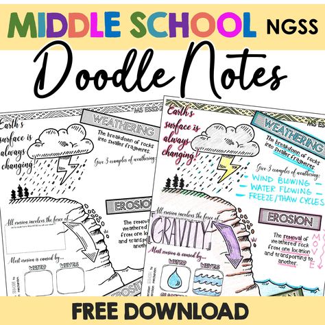 Join our blog community for free samples of the NGSS Doodle Note set for middle school science! Science Doodle Notes, Doodle Notes Science, Teaching Cells, Cell Theory, Science Doodles, Homeschool Preschool Curriculum, Middle School Science Teacher, Free Doodles, Classroom Idea