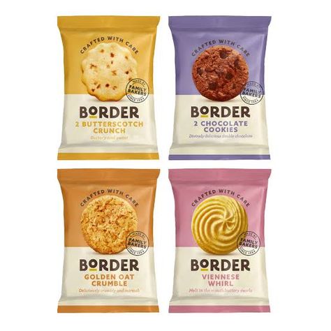 Cookies Packaging Design, Viennese Whirls, Border Biscuits, Clipper Tea, Biscuit Packaging, Biscuits Packaging, Cookie Craft, Oat Crumble, Cookie Packaging