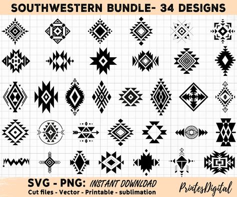 Aztec Pattern Drawing, Southwestern Design Patterns, Aztec Svg, Native American Svg, Navajo Art, Native Artwork, Tooling Patterns, Ornament Svg, American Pattern