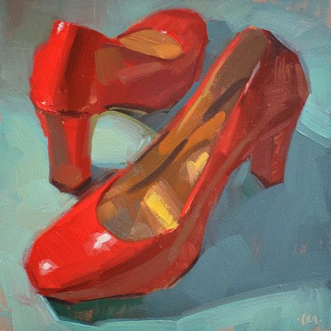 Carol Marine's Painting a Day: Work Shoes Carol Marine, Marine Paint, Daily Painters, Still Life Oil Painting, Daily Painting, Ap Art, Painting Still Life, Still Life Art, Shoe Art