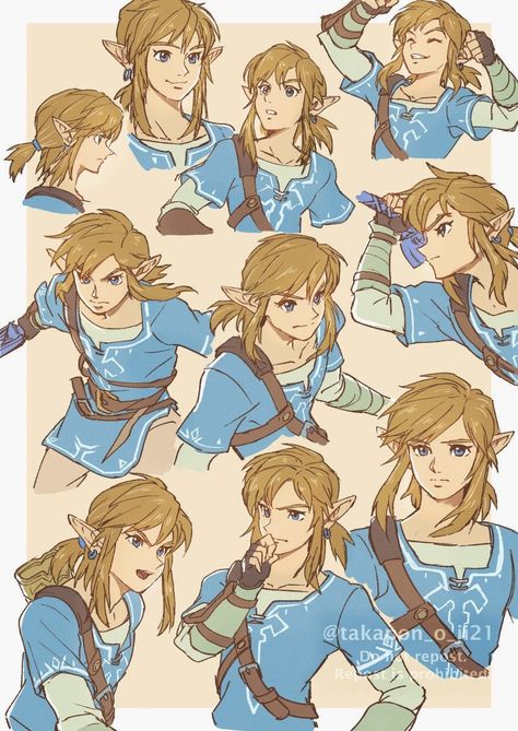 Link Reference Totk, Link Reference Sheet, Link Inspired Haircut, Link Totk, Botw Art, Totk Link, Link Fan Art, Link Breath Of The Wild, Link Fanart