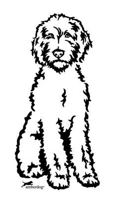 Labradoodle Illustration, Labradoodle Drawing, Labradoodle Art, Goldendoodle Art, Puppy Coloring Pages, Australian Labradoodle, Dog Sketch, Doodle Dog, Goldendoodle Puppy