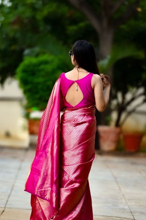 🍂*NEW LAUNCHING*🍂 🍁*ANX 154*🍁 Presenting Enchanting Yet Breathable Organic Banarasi Sarees For Intimate And Big Fat Indian Weddings, That Are Light On Your Skin And Uplift Your Wedding Shenanigans! *PRICED @ ₹900+$/-* 🌝*WOW RATE*🌝 Sd/65 *SAREE COLOUR:- RANI* *BLOUSE COLOUR:- RANI* *FABRIC :- SOFT LICHI SILK* Saree Length 5.5 Meter Blouse Length 0.8 Meter *SINGLES AVAILABLE* *READY TO SHIP* *FULL STOCK* Lichi Silk Saree, Blouse Designs Indian, Big Fat Indian Wedding, Indian Weddings, Saree Look, Banarasi Sarees, Blouse Length, Indian Wedding, Blouse Designs