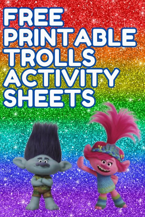 Get ready to unleash your inner Troll and have some coloring, puzzling and gaming fun with these free printable Trolls activity sheets featuring the newest movie Trolls Band Together! Trolls Birthday Party Printables Free, Trolls Craft Ideas, Trolls Activities For Kids, Trolls Party Games, Trolls Birthday Party Games, Trolls Activities, Trolls Craft, Diy Trolls Birthday Party, Trolls Coloring