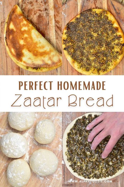 Manakish Recipe, Armenian Bread, Lebanese Flat Bread, Zaatar Bread, Middle Eastern Recipes Arabic Food, Zaatar Recipe, Sliced Vegetables, Classic Hummus, Breakfast Homemade