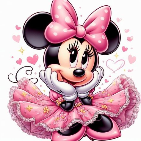 Baby Birthday Party Theme, Mickey Mouse Images, Minnie Mouse Images, Minnie Mouse Pictures, Baby Art Projects, Mouse Crafts, Mickey Mouse Art, Mickey Mouse Wallpaper, Minnie Mouse Pink