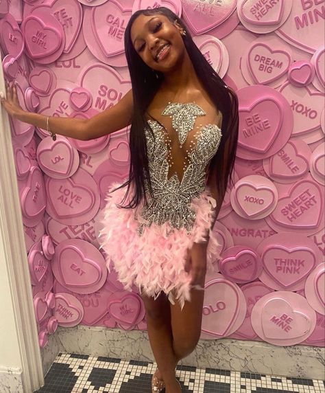 Birthday Shoot Ideas Sweet 16, 16th Dress, Pink Rhinestone Dress, Scorpio Szn, Bd Ideas, Bday Stuff, Sweet 16 Outfits, 18th Birthday Outfit, 16th Birthday Outfit