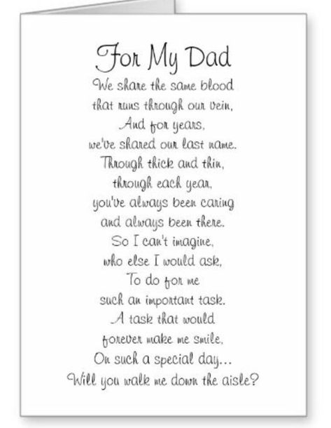 Asking Grandpa To Walk Down Aisle, Asking Father To Walk Down Aisle Ideas, Father Of The Bride Poem, Brother Walking Sister Down Aisle Ask, How To Ask Someone To Walk You Down The Aisle, Walking Down The Aisle With Two Dads, Asking Dad To Walk Down Aisle, Who Walks Down The Aisle Order Of, Walking Down The Aisle Order