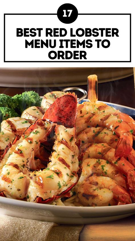 Best Red Lobster Menu Items to Order Red Lobster Menu Dinners, Lobster Menu, Lobster Fest, Lobster Dishes, Glow Birthday, Seafood Platter, Lobster Recipes, Red Lobster, Menu Items