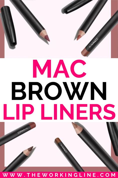 10 Best MAC Brown Lip Liner Shades from Stripdown to Spice Mac Spice Liner, Mac Chestnut Lip Liner, Dark Brown Lip Liner, Lip Liner Shades, Mac Spice Lip Liner, Mac Whirl Lip Liner, Whirl Lip Liner, Raspberry Lipstick, Brown Lipstick Shades