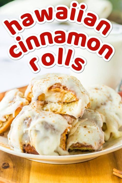 Hawaiian Cinnamon Rolls - Life With The Crust Cut Off Things To Make With Kings Hawaiian Rolls, Cinnamon Rolls Made With Kings Hawaiian Rolls, Hawaiian Sweet Roll Breakfast Casserole, Ways To Use Hawaiian Rolls, Hawaiin Rolls Cinnamon Rolls, Cinnamon Hawaiian Rolls, Hawaiian Roll Cinnamon Rolls Recipe, Hawaiian Cinnamon Rolls Recipe, Hawaiian Rolls Breakfast