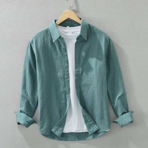 😍 high classic Cotton Linen Shirt for Men Breathable Loose Long Sleeve Shirts 😍 by starting at €39,00 SPECIFICATIONS Material: COTTON Material: Linen Shirts Type: Casual Shirts Applicable Scene: CASUAL Style: Casual Sleeve Length(cm): Full Applicable Season: Four Seasons Gender: MEN Item Type: SHIRTS Collar: Turn-down Collar Closure Type: Single Breasted Sleeve Style: regular Fabric Type: Broadcloth Pattern Type: Solid Color: white yellow blue green Drak gray Size: M L XL XX... Decoration Theme, Classy Outfits Men, Smart Casual Men, Linen Shirts, Men Stylish Dress, Loose Long Sleeve, Casual Long Sleeve Shirts, Men Fashion Casual Outfits, Men's Wardrobe