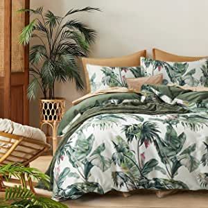 Amazon.com: Get Bed Ready Fresh Palm Leaf Foliage Tropical Chic Plants Modern Botanical Nature Palma Bedding Verdant Greens Cotton Duvet Cover Set Boho Vibe Exotic Paradise Island Flower Tree (King, Rainforest) : Home & Kitchen Sweety Pie, Tropical Duvet Cover, California King Duvet Cover, Room Vibes, King Size Duvet Covers, Green Queen, King Size Duvet, Modern Botanical, Floral Duvet Cover