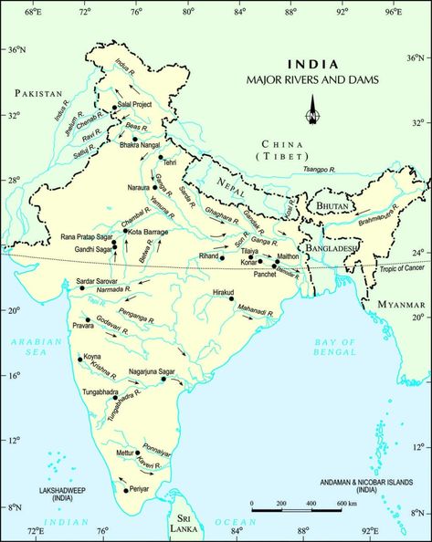 River Map Of India, India River Map, Indian River Map, Rivers In India, Rivers Of India, Map Of India, Upsc Notes, River Map, Ancient Indian History