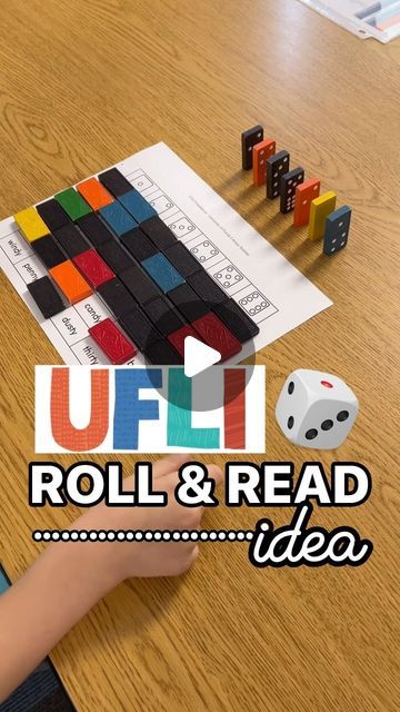 Carly Robertson | Education Resources & Ideas on Instagram: "Never gets old 😉  Dominoes are a great tool to use to make roll & reads more interactive and multi sensory! I suggest buying your dominoes at Dollar Tree because they are smaller and the perfect size for the UFLI roll & read mats!  The roll & read mat I used here is actually a printable one from the UFLI games website. If you haven’t checked that out yet you need to!! So many digital games but also you can print any of them 👏🏼  🌟Does your building use UFLI?!? If so how do you like it?! Let me know!  #uflifoundations #ufli #foundationalskills #phonics #phonicsounds #phonicsfun #phonicsactivities #phonicsgames #phonicsforkids #rollandread #dominoes #multisensorylearning #multisensory #teachergram #teachersofinstagram #teacherso Reading Intervention Games, Sor Centers, Ufli Activities, Reading University, Multisensory Phonics, Games Website, Structured Literacy, Multi Sensory Learning, Phonics For Kids