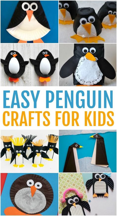 No matter what the age, your kids are going to love making these super cute and adorable penguin crafts, perfect to go along with animal unit study. Penguin Crafts For Kids, Animal Unit Study, Penguin Crafts Preschool, Origami Penguin, Penguin Crafts, Penguin Craft, Animal Crafts For Kids, Kindergarten Crafts, Popsicle Stick Crafts