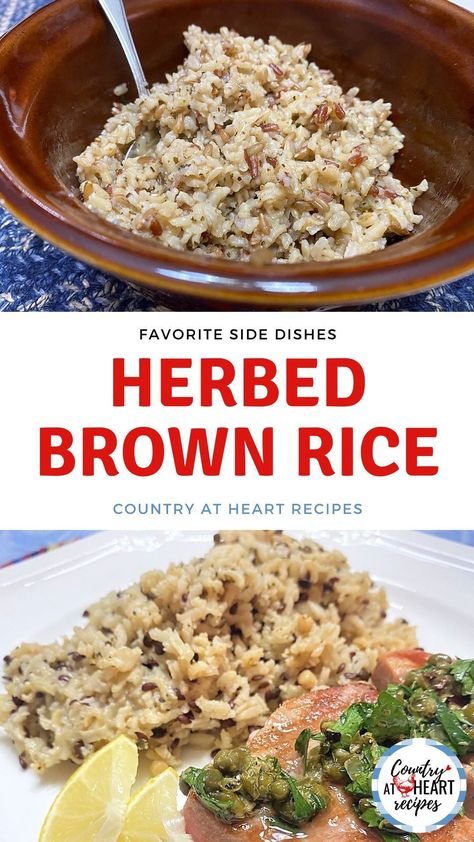 Brown Rice Side Dish Recipes, Side Dishes Rice, Brown Rice Side Dish, Brown Rice Dishes, Wild Rice Blend, Brown Rice Cooking, Recipes Side Dishes, Rice Side Dish Recipes, Heart Recipes