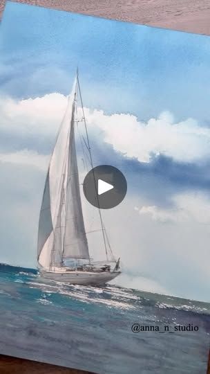 44K views · 4.7K reactions | A little escape on paper. ⛵️🌊 #WatercolorWander #SailboatVibes #sea #sail | Anna N Watercolor Video, Watercolor Ocean, Beach Watercolor, Watercolor Art Lessons, Process Art, Painting Process, Watercolor Artist, Sea Life, Watercolor Illustration