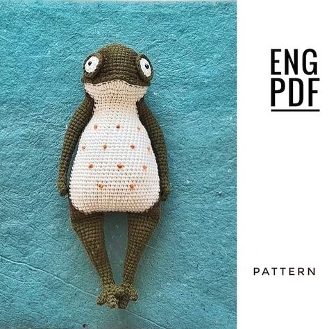 Amigurumi Frog Pattern, Crochet Pattern Animals, Frog Crochet Pattern, Amigurumi Frog, Easy Amigurumi Pattern, Frog Crochet, Frog Pattern, Easy Amigurumi, Crochet Frog