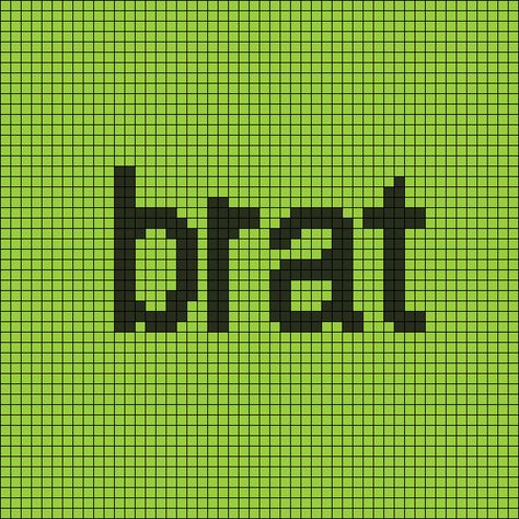 Alpha pattern #172752 Brat Crochet Pattern, Alpha Pattern Pixel Art, Y2k Alpha Pattern, Grid Pattern Crochet Pixel Art, Alpha Crochet Patterns Easy, Small Grid Pattern, Big Alpha Patterns, Twice Alpha Pattern, Leaf Alpha Pattern