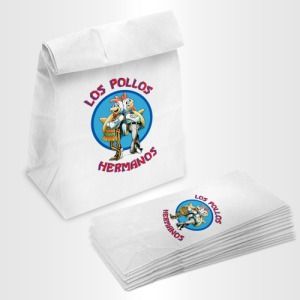 "Los Pollos Hermanos" Lunch Sacks Breaking Bad Gift Ideas, Breaking Bad Party Ideas, Breaking Bad Birthday Party, Breaking Bad Birthday, Breaking Bad Party, Bad Birthday, Mike Ehrmantraut, Bad Shirts, Bad Gifts