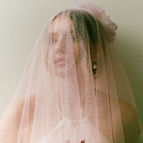 Wedding veils. Custom wedding veil. "Lovers Lane" veil Pink Wedding Veil, Hair With Veil, Pink Veil, Non Traditional Wedding, Nontraditional Wedding, Wedding Veil, Pink Wedding, Traditional Wedding, Custom Wedding