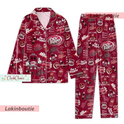 Womens Pajamas, Cute Pajama Sets, Christmas Pjs, Cute Pajamas, Pj Pants, Dr Pepper, Pajamas Set, Christmas Pajamas, Gift For Family