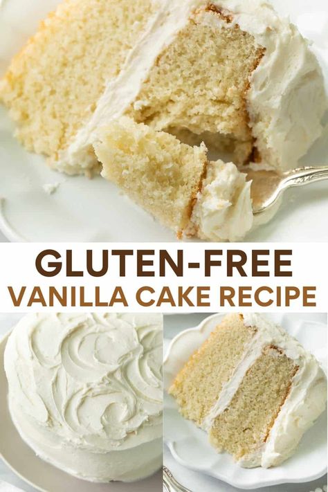 Best Gluten Free Vanilla Cake Recipe, Gluten Free Vanilla Cake Recipe, Dairy Free Cake Recipe, Gluten Free Birthday Cake, Gluten Free Vanilla Cake, Gluten Free Cake Recipe, Dairy Free Cake, Best Gluten Free, Gluten Free Desserts Recipes