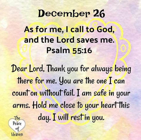 December Scriptures, Arms Wide Open, Birthday Quotes For Me, Daily Blessings, Faith Journey, Christian Quotes Prayer, Biblical Studies, Good Prayers, December 26