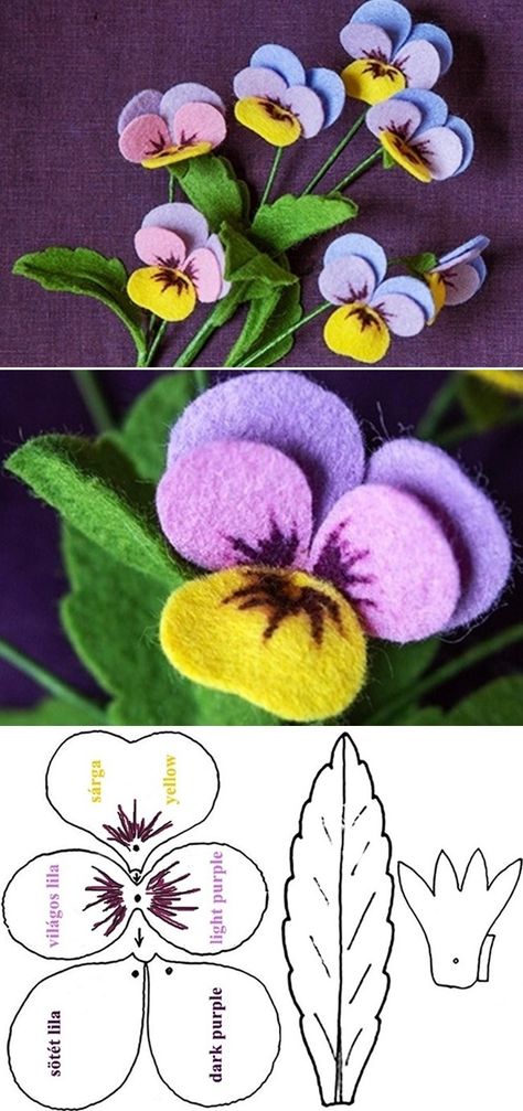 Felt Pansies, Christmas Gift Ideas For Toddlers, Gift Ideas For Toddlers, Felt Flowers Patterns, Wool Flowers, Felt Bouquet, Learning And Growing, Felt Flowers Diy, Butterflies Wreath