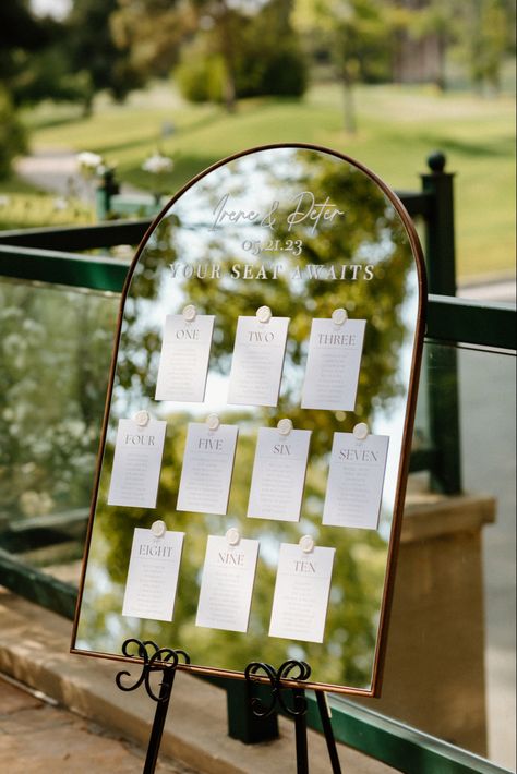 Diy Seating Chart Wedding Mirror, Table Seating Mirror Wedding, Reception Seating Chart Mirror, Wedding Mirror Table Seating, Wedding Guest Mirror Seating Charts, 10 Table Seating Chart, Full Length Mirror Seating Chart, Mirror With Seating Chart, Diy Mirror Seating Chart Wedding