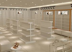 Shelves For Stores Retail Displays, Shoes Shop Interior Design, Shoes Display Design, Footwear Showroom, Shoes Showroom, Wooden Handbag, Lady Shop, Shoe Store Design, Store Shelves Design