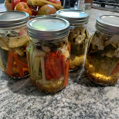 Cauliflower and hot peppers are pickled in a mix of vinegar, dill, allspice, and garlic to create this recipe for Hungarian hot and spicy pickled cauliflower. Spicy Pickled Cauliflower, Baked Cauliflower Recipe, Pickled Cauliflower, Recipes Gourmet, Spiced Cauliflower, Cauliflower Soup Recipes, Hot And Spicy, Hot Peppers, Gourmet Cooking