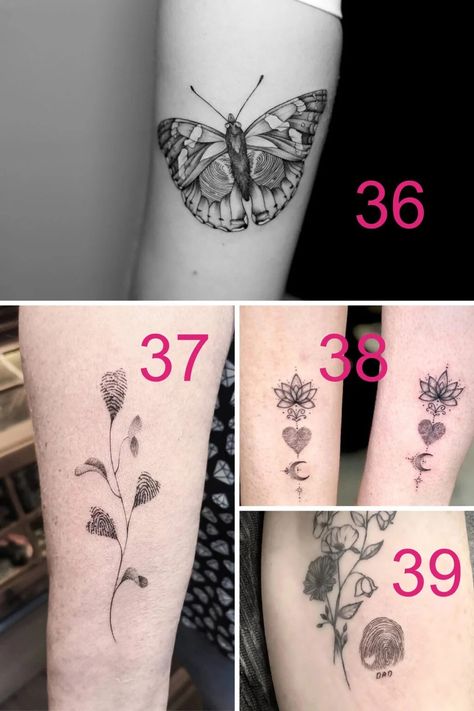 Finger Print Flower Tattoo, Fingerprint Flower Tattoo, Fingerprint Tattoo Memorial, Fingerprint Tattoo Ideas Unique, Finger Print Tattoo Ideas, Thumb Print Tattoo Ideas, Fingerprint Tattoo Ideas, Luke Tattoo, Fingerprint Flowers