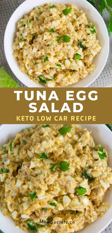 Tuna and egg salad is perfect for a light lunch, dinner or even a snack! It’s low carb and keto-friendy. And it takes only 10 minutes to make. #keto #lowcarb #tuna #eggsalad Tuna Egg Salad, Keto Tuna, Tuna And Egg, Healthy Tuna, Boiled Egg Diet Plan, Boiled Egg Diet, Healthy Food Facts, Zero Carb, Tuna Recipes