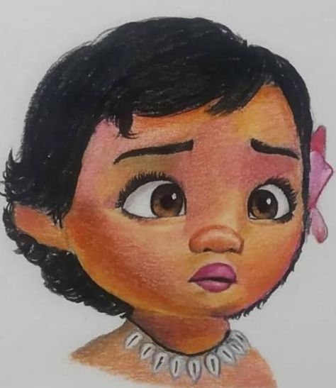 Colored Drawings Of People, Portrait Drawing Oil Pastel, Oil Pastel Cartoon Drawing, Oil Pastel Portrait Easy, Oil Pastel Art People, Oil Pastel Cartoon, Baby Moana Drawing, Realistic Oil Pastel Drawings, Oil Pastel Art Portrait