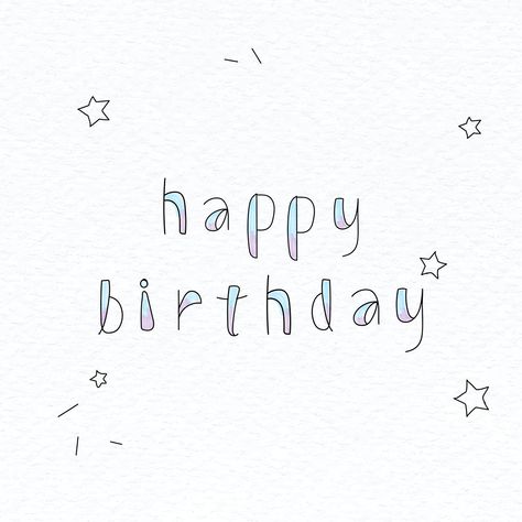 Happy birthday typography on white background vector | premium image by rawpixel.com / nunny Happy Birthday In Cursive, Happy Birthday Calligraphy, Happy Birthday Writing, Happy Birthday Font, Happy Birthday Typography, Happy Birthday Words, Birthday Typography, Font Background, Happy Birthday Text