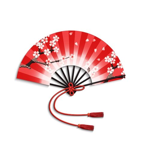 Japanese folding fan | Free Vector #Freepik #freevector #folding-fan #paper-fan #japanese-fan #japanese-culture Japanese Fan Drawing, Japanese Folding Fan, Fan Tattoo, Fan Drawing, Rose Gold Texture, Watercolor Paper Texture, Japanese Watercolor, Japanese Fan, Japanese Artwork