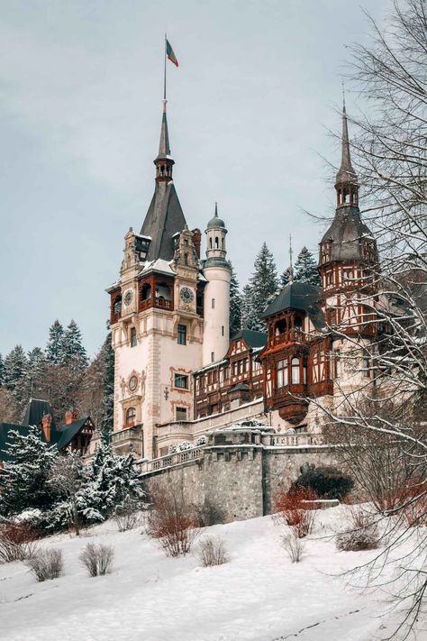 Did you ever think the place where the action in the Netflix original movie “A Christmas Prince” took place is real? The castle of Aldovia is actually the Peles Castle located in Sinaia, Romania. In winter time, when everything is...Read More Christmas Castle Aesthetic, Norwegian Castle, Christmas Castles, Wallpaper Calming, A Christmas Prince, Sinaia Romania, Castles Of The World, Christmas Castle, European Castle