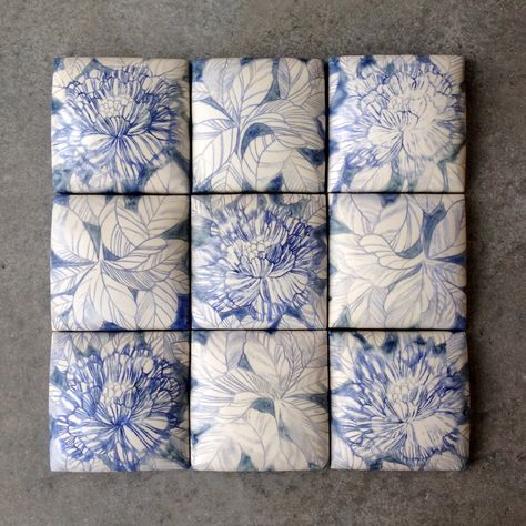 Floral Wall Tiles — GISELLE HICKS Giselle Hicks, Clay Pillow, Tile Artwork, Interior Tiles, Clay Tiles, Accent Tile, Pottery Sculpture, Clay Art Projects, Wall Quilts