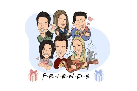 35 Best Friends TV Show Gifts For The Ultimate Fans – Loveable Friends Tv Show Gifts, Friends Tv Quotes, Friends Best Moments, Friends Sketch, Friends Scenes, Friends Episodes, Friends Illustration, Friends Poster, Caption For Friends