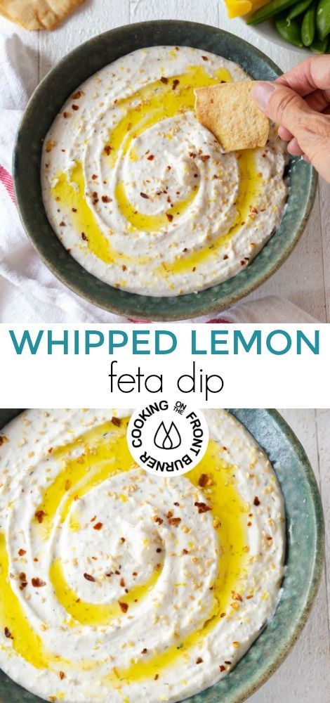 Lemon Whipped Feta Dip is just what your party needs. The Mediterranean flavors come through in this easy, quick, creamy, tangy and salty appetizer. Grab some pita chips, veggies or both and get scooping! #dip #appetizer #lemon #foodprocessor #feta Dip Appetizers, Whipped Feta Dip, Feta Dip, Whipped Feta, Pita Chips, Party Needs, Appetizer Dips, Crowd Pleaser, Dip Recipes